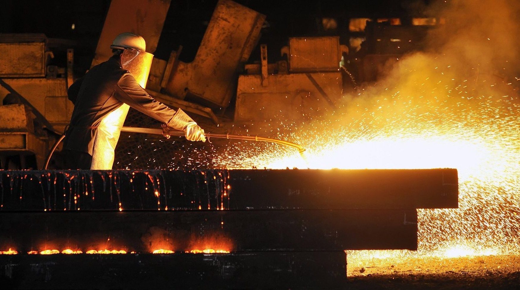 Worker in a Steel Manufacturing Plant